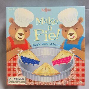 eeBoo Make A Pie Game Of Fractions 2008 Learning Educational Board Game Complete